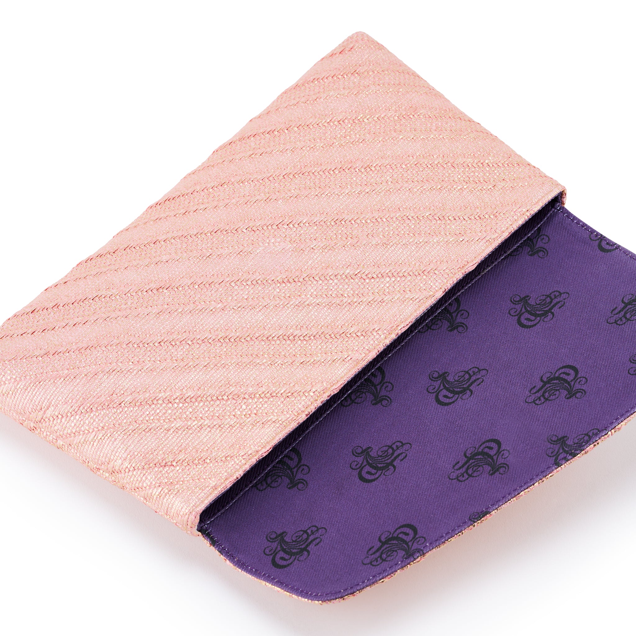 Raffia Clutch Blush