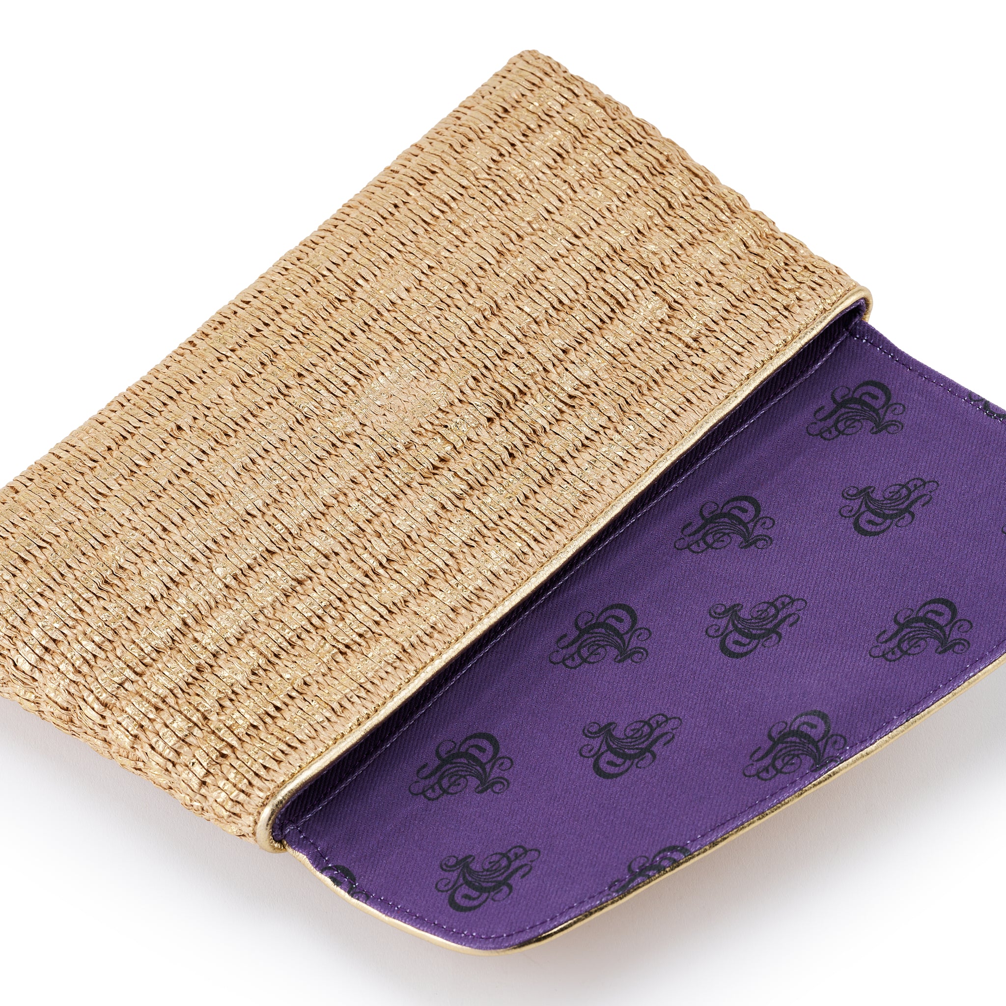 Raffia Clutch Oro