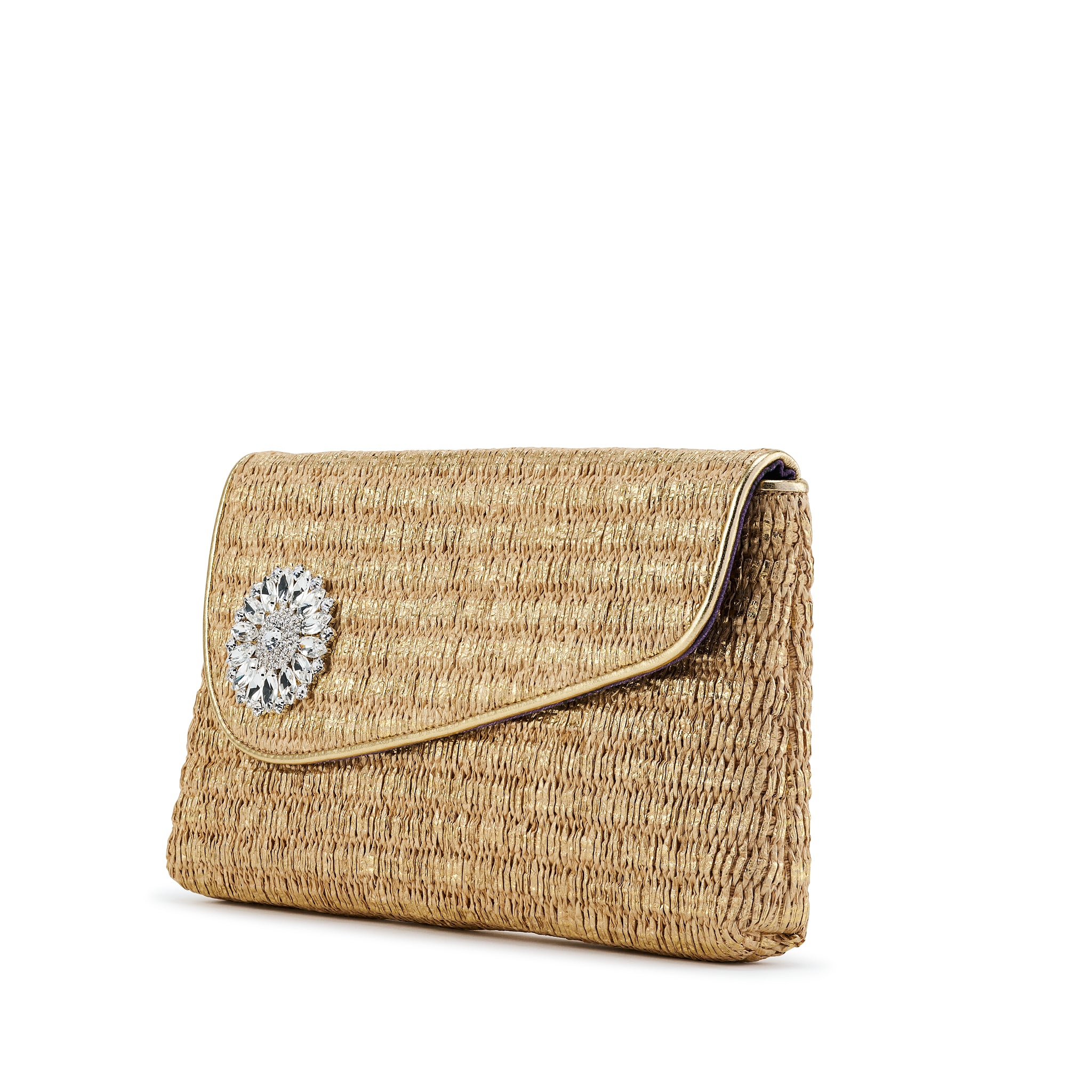 Raffia Clutch Oro