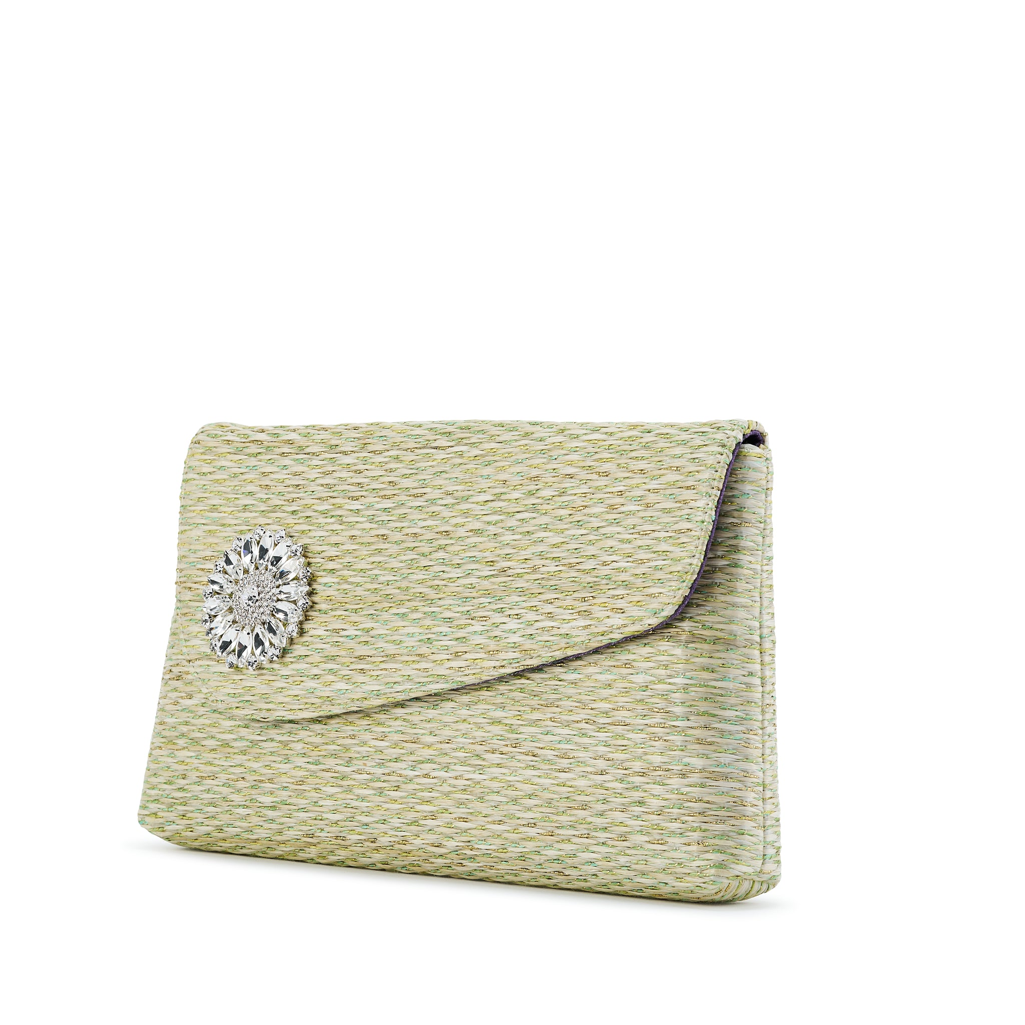 Raffia Clutch Mint