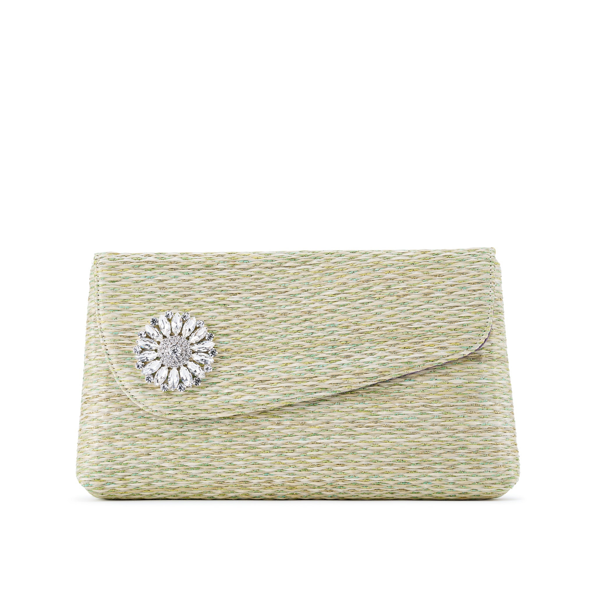 Raffia Clutch Mint