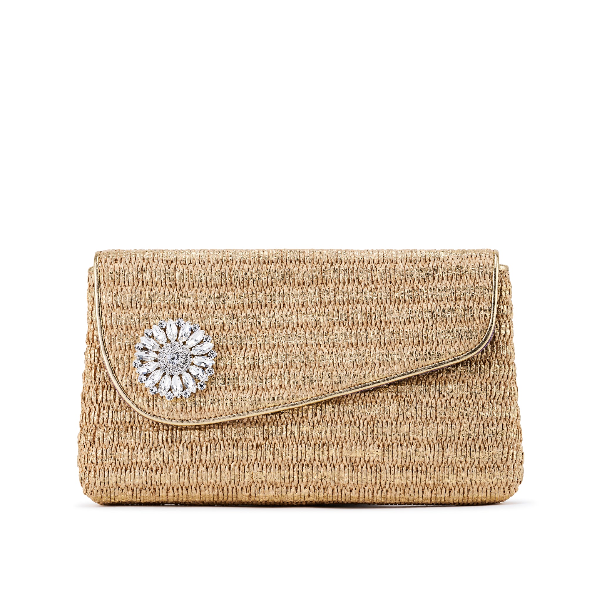 Raffia Clutch Oro