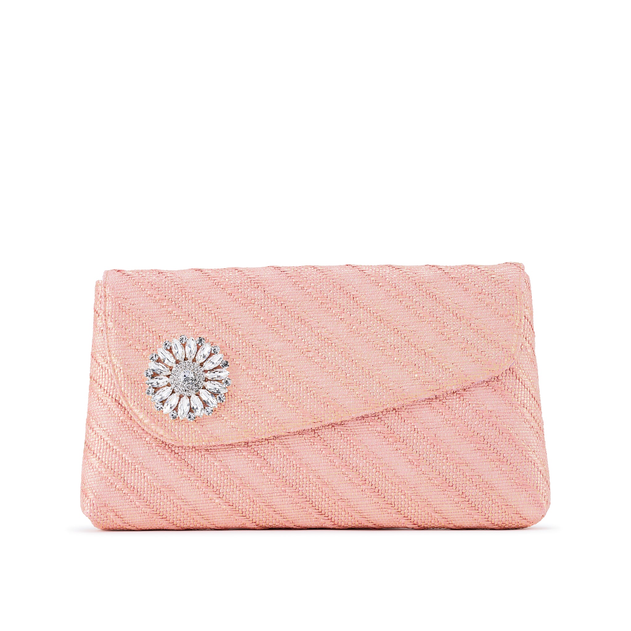 Raffia Clutch Blush